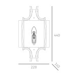 Wall lamps with lampshade - CosmoLight FARO wall lamp W01053NI-WH nickel - product 4