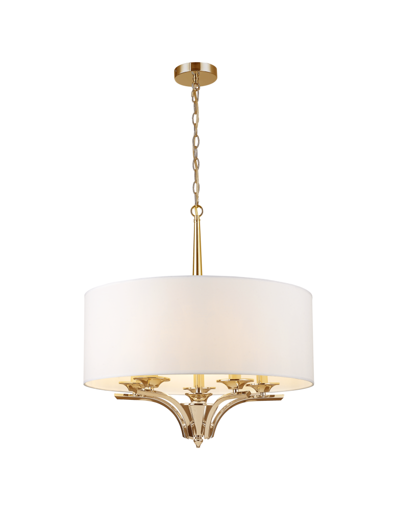 Hampton style pendant lamps - CosmoLight ATLANTA pendant lamp P05797AU-WH gold. - product kolory-swiatla.pl 3