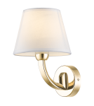 Wall lamps with lampshade - CosmoLight Wall lamp ATLANTA W01964AU-WH gold. - product 1