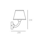 Wall lamps with lampshade - CosmoLight Wall lamp ATLANTA W01964AU-WH gold. - product 2