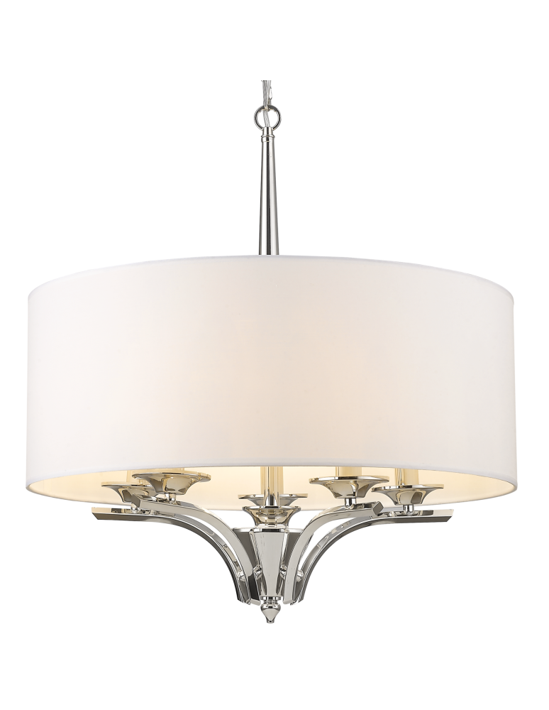 Hampton style pendant lamps - CosmoLight ATLANTA pendant lamp P05803NI-WH nickel - product kolory-swiatla.pl 1