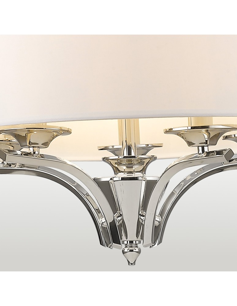 Hampton style pendant lamps - CosmoLight ATLANTA pendant lamp P05803NI-WH nickel - product kolory-swiatla.pl 2
