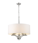 Hampton style pendant lamps - CosmoLight ATLANTA pendant lamp P05803NI-WH nickel - product 3