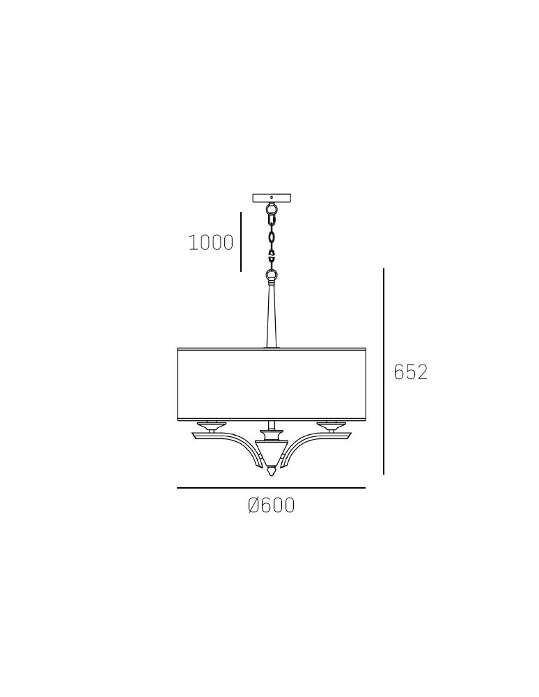 Hampton style pendant lamps - CosmoLight ATLANTA pendant lamp P05803NI-WH nickel - product kolory-swiatla.pl 4