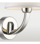 Wall lamps with lampshade - CosmoLight Wall lamp ATLANTA W01827NI-WH nickel - product 2