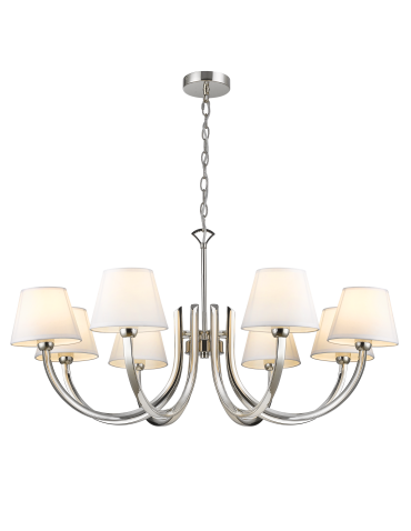 CosmoLight ATLANTA pendant lamp P08810NI-WH nickel