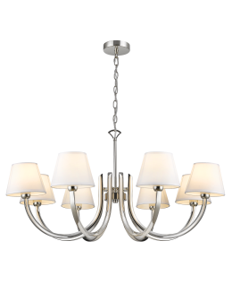 CosmoLight Lampa wisząca ATLANTA P08810NI-WH nikiel