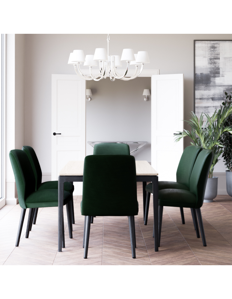 Modern chandeliers - CosmoLight ATLANTA pendant lamp P08810NI-WH nickel - product kolory-swiatla.pl 2