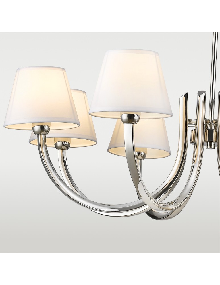 Modern chandeliers - CosmoLight ATLANTA pendant lamp P08810NI-WH nickel - product kolory-swiatla.pl 3