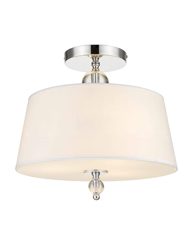 Hampton ceiling lamps - CosmoLight Plafond CANCUN C03957CH-WH chrome. - product kolory-swiatla.pl 1