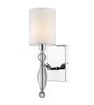 Wall lamps with lampshade - CosmoLight CANCUN wall lamp W01780CH-WH chrome - product 1
