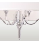 Hampton style pendant lamps - CosmoLight WASHINGTON pendant lamp P05922NI-WH nickel - product 2