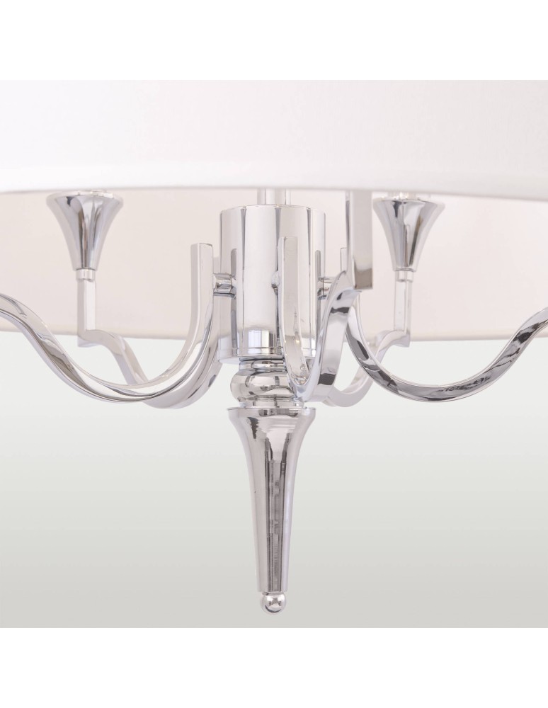 Hampton style pendant lamps - CosmoLight WASHINGTON pendant lamp P05922NI-WH nickel - product kolory-swiatla.pl 2