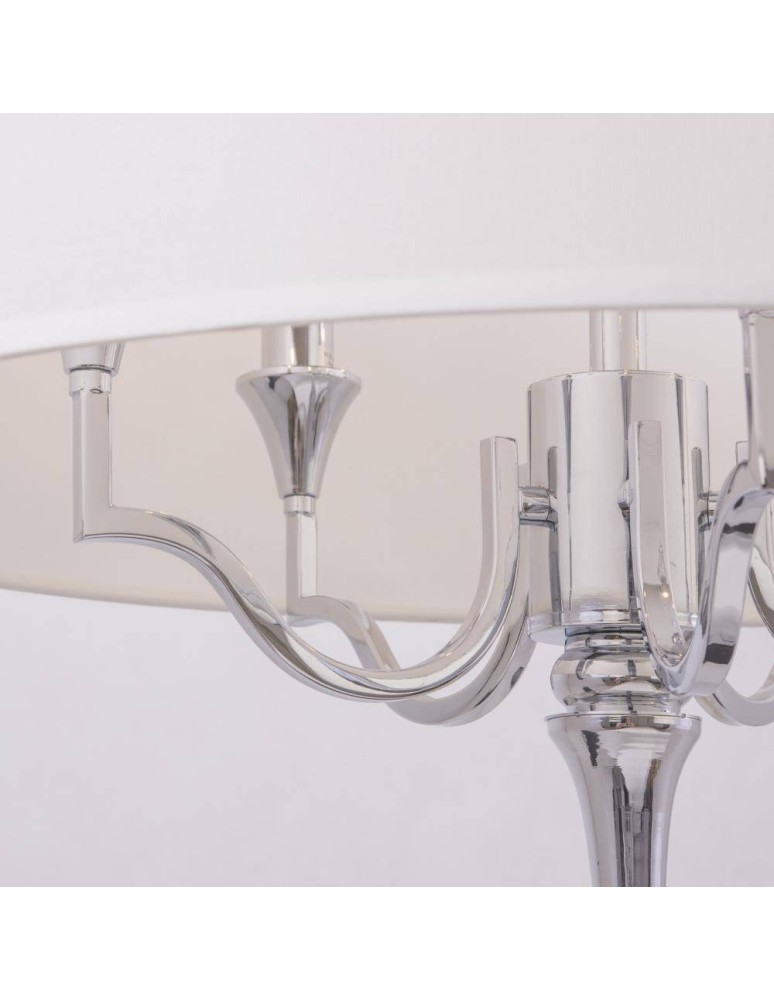 Hampton style pendant lamps - CosmoLight WASHINGTON pendant lamp P05922NI-WH nickel - product kolory-swiatla.pl 3
