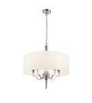 Hampton style pendant lamps - CosmoLight WASHINGTON pendant lamp P05922NI-WH nickel - product 6