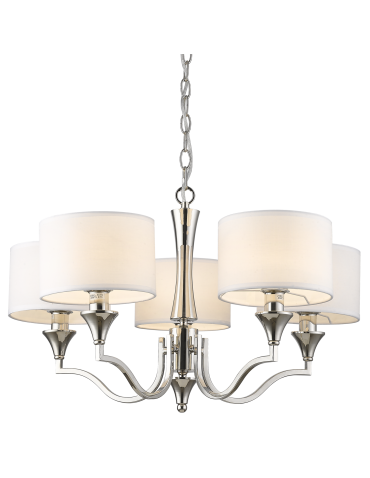 CosmoLight WASHINGTON pendant lamp P05915NI-WH nickel