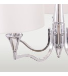 Hampton style pendant lamps - CosmoLight WASHINGTON pendant lamp P05915NI-WH nickel - product 2