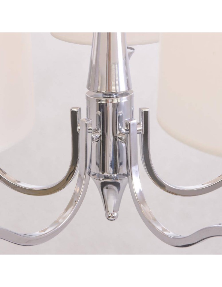 Hampton style pendant lamps - CosmoLight WASHINGTON pendant lamp P05915NI-WH nickel - product kolory-swiatla.pl 3