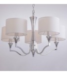 Hampton style pendant lamps - CosmoLight WASHINGTON pendant lamp P05915NI-WH nickel - product 4