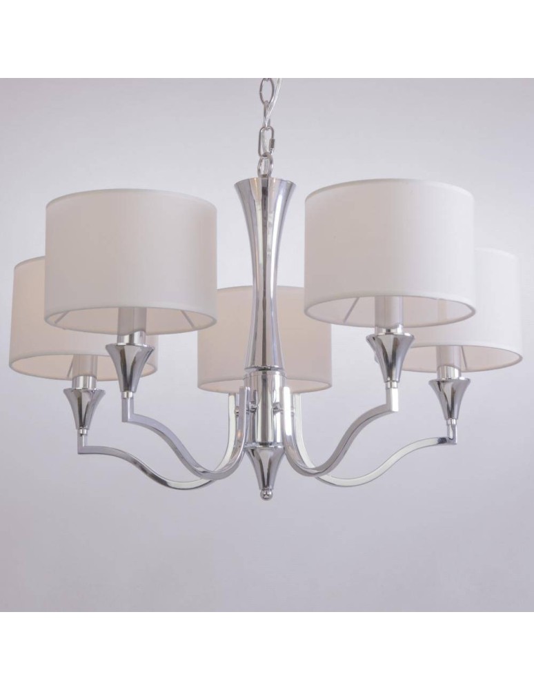Hampton style pendant lamps - CosmoLight WASHINGTON pendant lamp P05915NI-WH nickel - product kolory-swiatla.pl 4