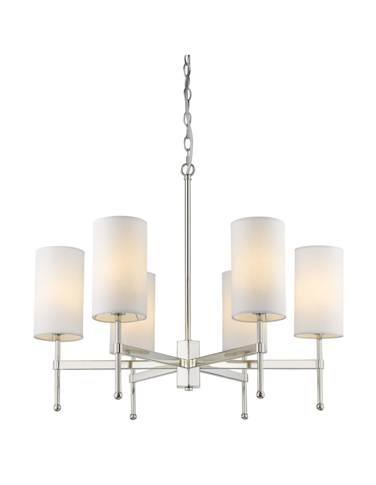 Modern chandeliers - CosmoLight DENVER pendant lamp P06994NI-WH nickel - product kolory-swiatla.pl 1