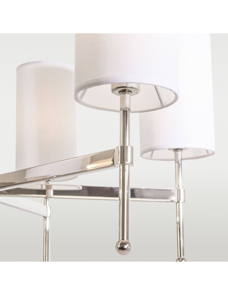 Modern chandeliers - CosmoLight DENVER pendant lamp P06994NI-WH nickel - product kolory-swiatla.pl 2
