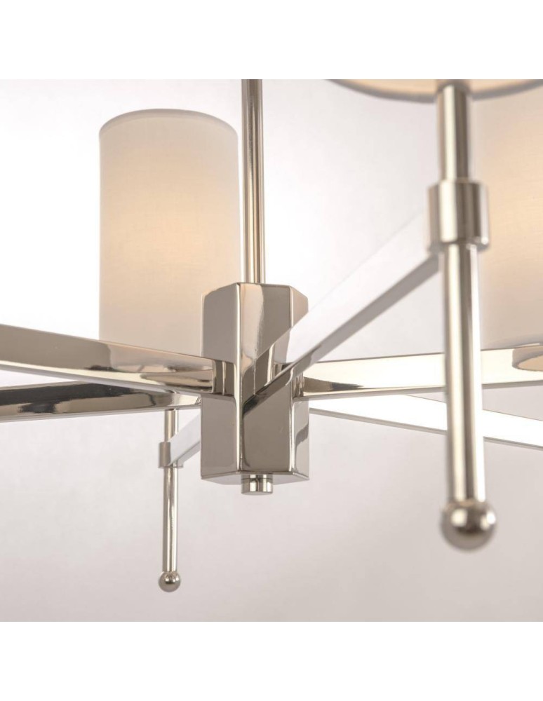 Modern chandeliers - CosmoLight DENVER pendant lamp P06994NI-WH nickel - product kolory-swiatla.pl 3