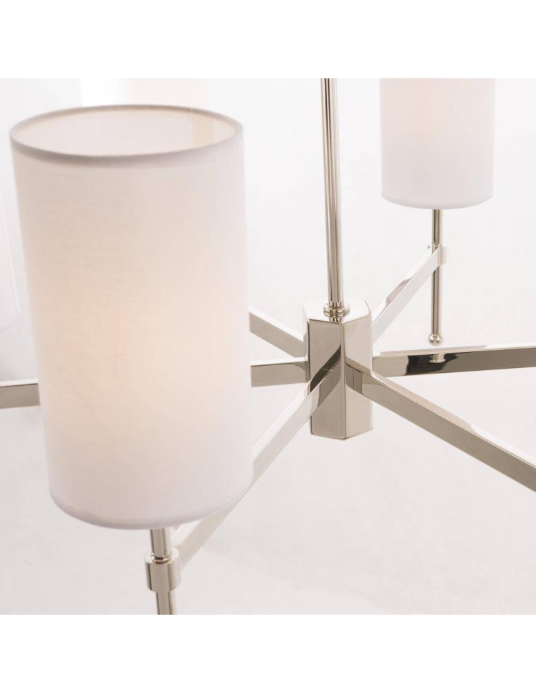 Modern chandeliers - CosmoLight DENVER pendant lamp P06994NI-WH nickel - product kolory-swiatla.pl 4