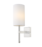 Wall lamps with lampshade - CosmoLight DENVER wall lamp W01987NI-WH nickel - product 1