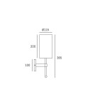Wall lamps with lampshade - CosmoLight DENVER wall lamp W01987NI-WH nickel - product 4