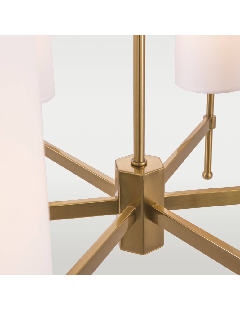 Modern chandeliers - CosmoLight DENVER pendant lamp P06970BR-WH gold - product kolory-swiatla.pl 2