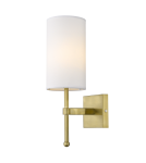 Wall lamps with lampshade - CosmoLight DENVER wall lamp W01963BR-WH gold. - product 1
