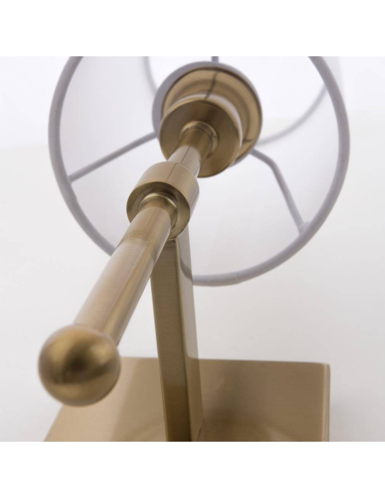 Wall lamps with lampshade - CosmoLight DENVER wall lamp W01963BR-WH gold. - product kolory-swiatla.pl 2