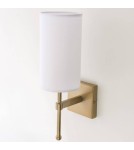 Wall lamps with lampshade - CosmoLight DENVER wall lamp W01963BR-WH gold. - product 3