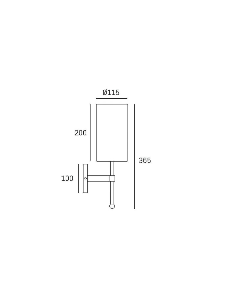Wall lamps with lampshade - CosmoLight DENVER wall lamp W01963BR-WH gold. - product kolory-swiatla.pl 5