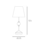 Table lamps with lampshade - CosmoLight MONACO table lamp T01230CH-WH chrome - product 3