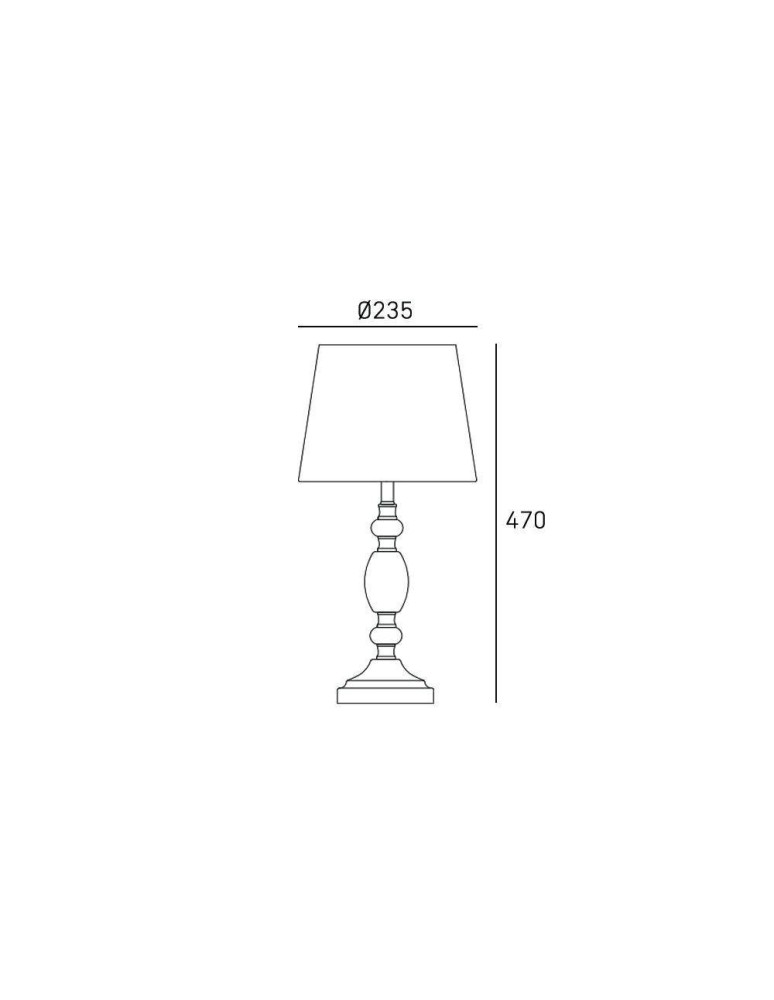Table lamps with lampshade - CosmoLight MONACO table lamp T01885CH-WH chrome - product kolory-swiatla.pl 4