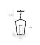 Hampton style pendant lamps - CosmoLight DUBLIN pendant lamp P01216CH Chrome  - product 4