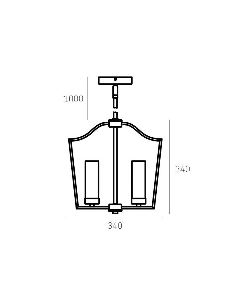 Hampton style pendant lamps - CosmoLight DUBLIN P04148BZ Gold Bronze Pendant Lamp  - product kolory-swiatla.pl 4
