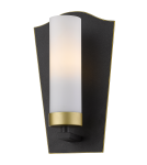 Hampton style wall lamps - CosmoLight DUBLIN wall lamp W01162BZ Black Gold  - product 1