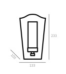Hampton style wall lamps - CosmoLight DUBLIN wall lamp W01162BZ Black Gold  - product 3