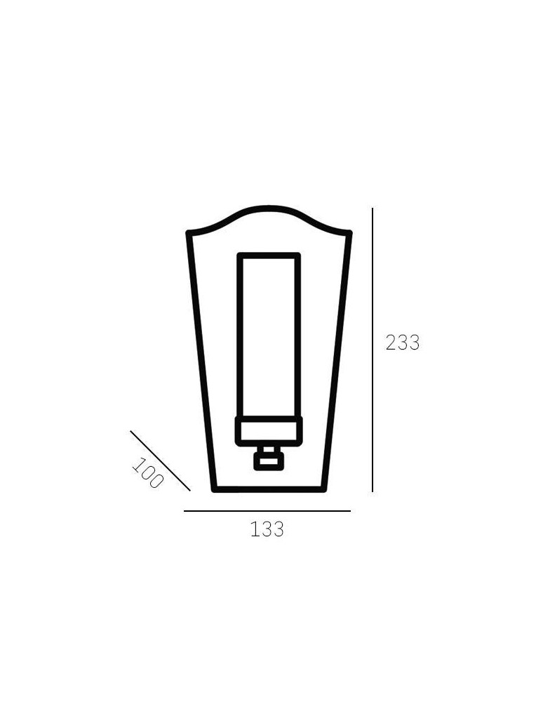 Hampton style wall lamps - CosmoLight DUBLIN wall lamp W01162BZ Black Gold  - product kolory-swiatla.pl 3