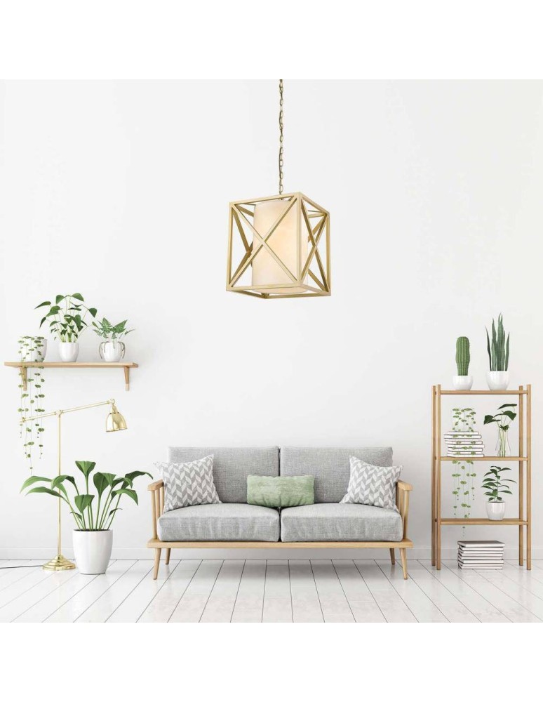 Pendant lamps - CosmoLight NEW YORK pendant lamp P01403AU-WH gold. - product kolory-swiatla.pl 3