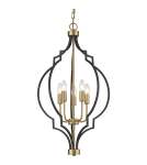 Hampton style pendant lamps - CosmoLight NASHVILLE pendant lamp P05186BK Black Gold - product 1