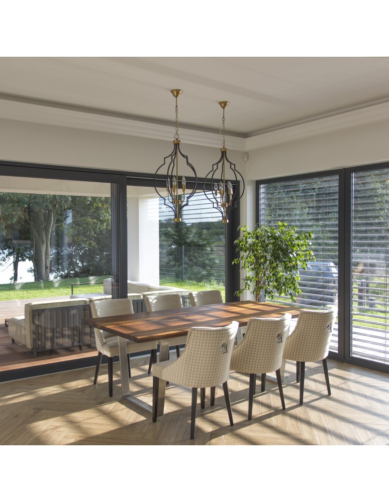 Hampton style pendant lamps - CosmoLight NASHVILLE pendant lamp P05186BK Black Gold - product kolory-swiatla.pl 2