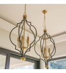 Hampton style pendant lamps - CosmoLight NASHVILLE pendant lamp P05186BK Black Gold - product 3
