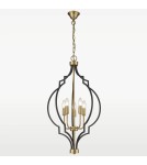 Hampton style pendant lamps - CosmoLight NASHVILLE pendant lamp P05186BK Black Gold - product 5
