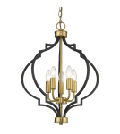 Hampton style pendant lamps - CosmoLight NASHVILLE pendant lamp P05179BK Black Gold - product 1