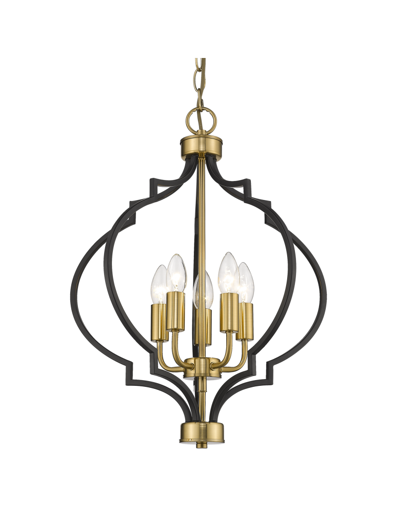 Hampton style pendant lamps - CosmoLight NASHVILLE pendant lamp P05179BK Black Gold - product kolory-swiatla.pl 1