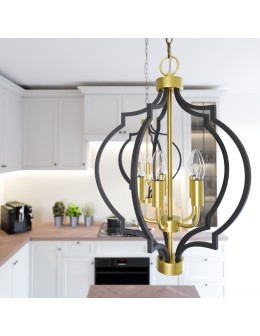 CosmoLight Lampa wisząca NASHVILLE P05179BK Czarny złoty - produkt 2